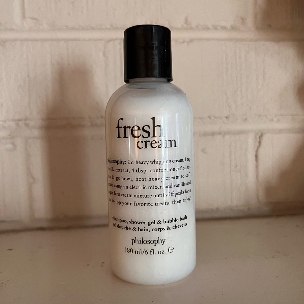 Philosophy Fresh Cream Shampoo Shower Gel & Bubble Bath 6 oz New Sealed